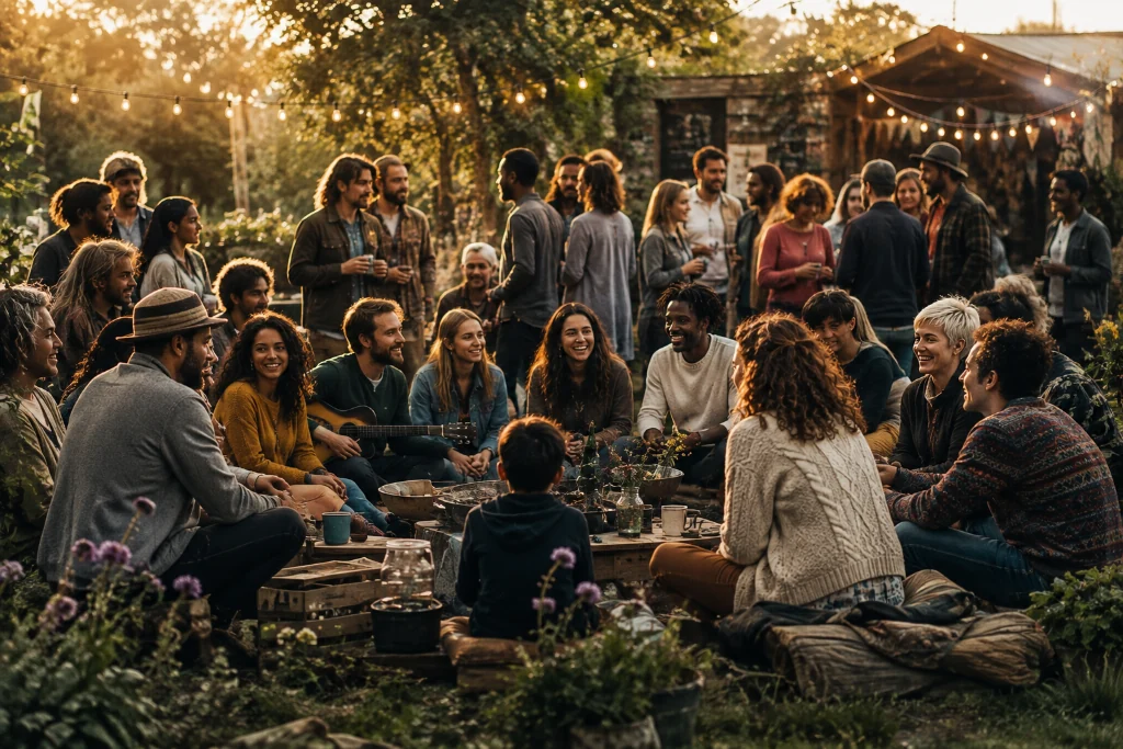 Menschen verbringen gemeinsam Zeit und erleben Gemeinschaft
